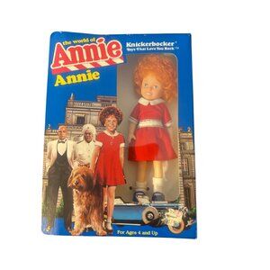 Vintage 1982 World Of Annie Knickerbocker Doll #3856 Red Dress Original Box New